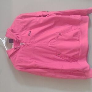 Fila‎ Sport women's Xlarge pink hooded quarter zip jacket